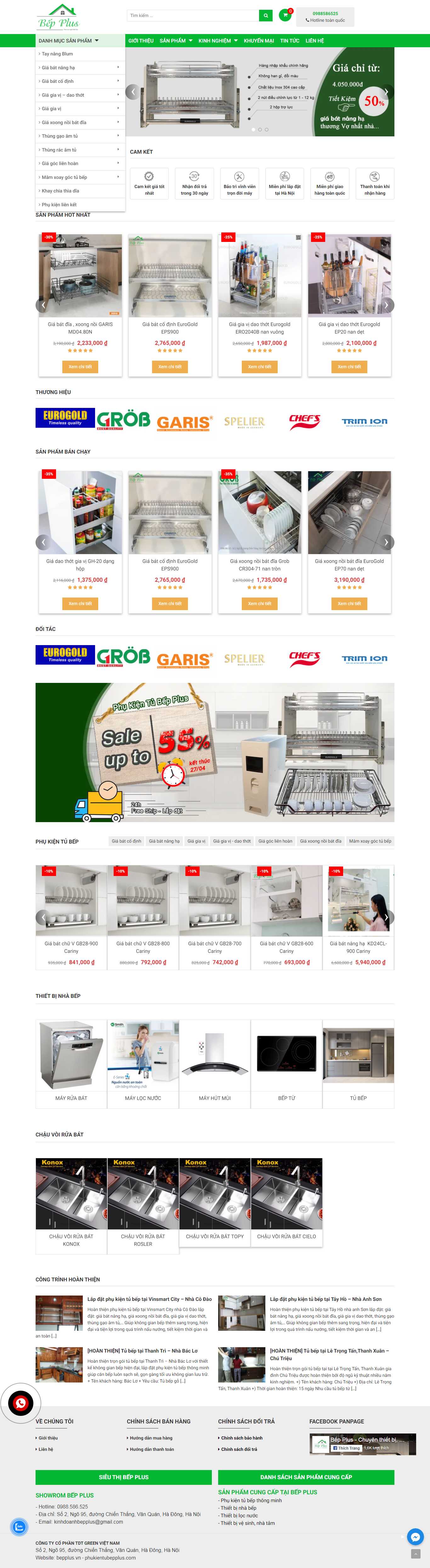 Thiết kế Website web web tủ bát - phukientubeppluscom