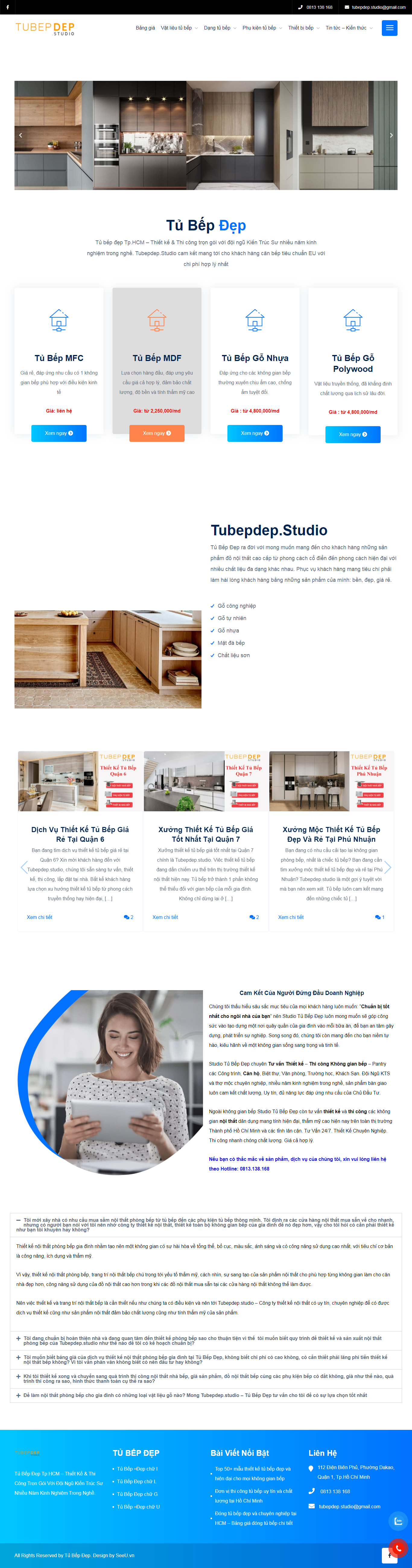 Thiết kế Website web web tủ bát - tubepdepstudio