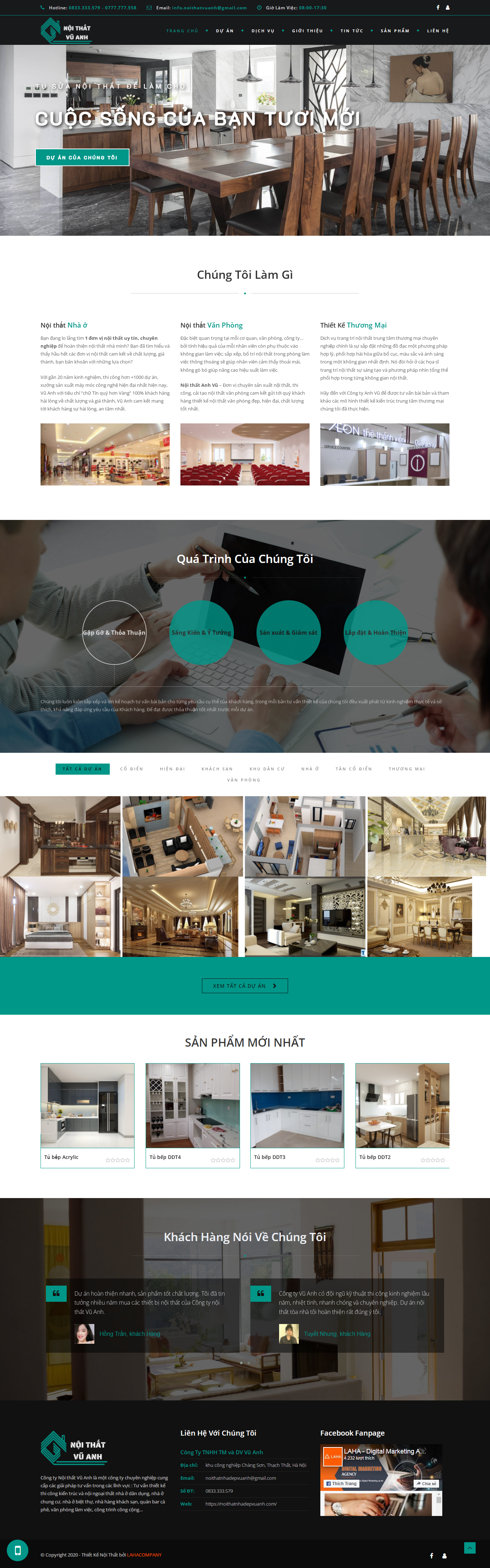 Thiết kế Website web web tủ bát - noithatnhadepvuanhcom