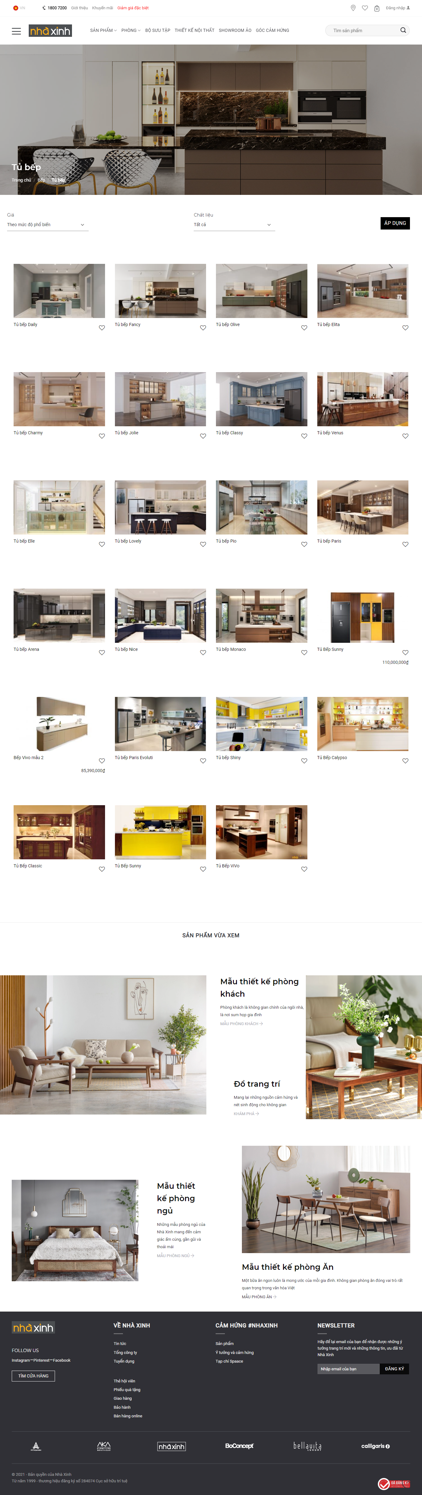 Thiết kế Website web web tủ bát - nhaxinhcom