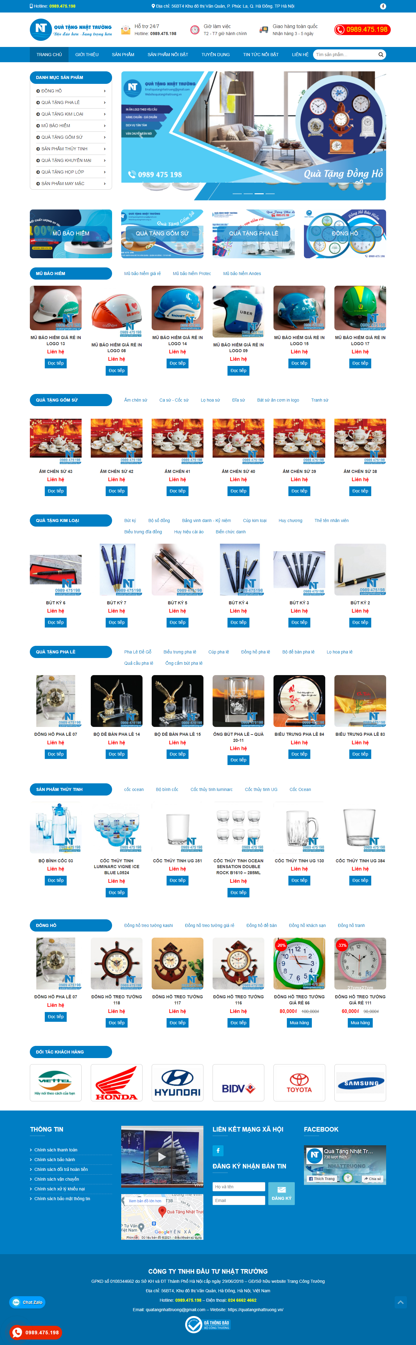 Thiết kế Website web bán mũ bảo hiểm - quatangnhattruongvn