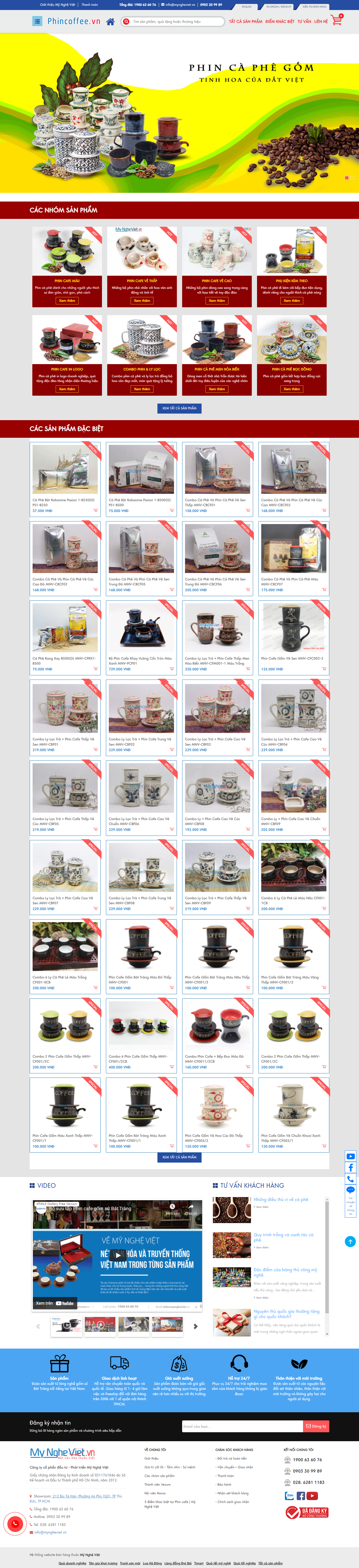 Thiết kế Website web bán cafe phin - phincoffeevn