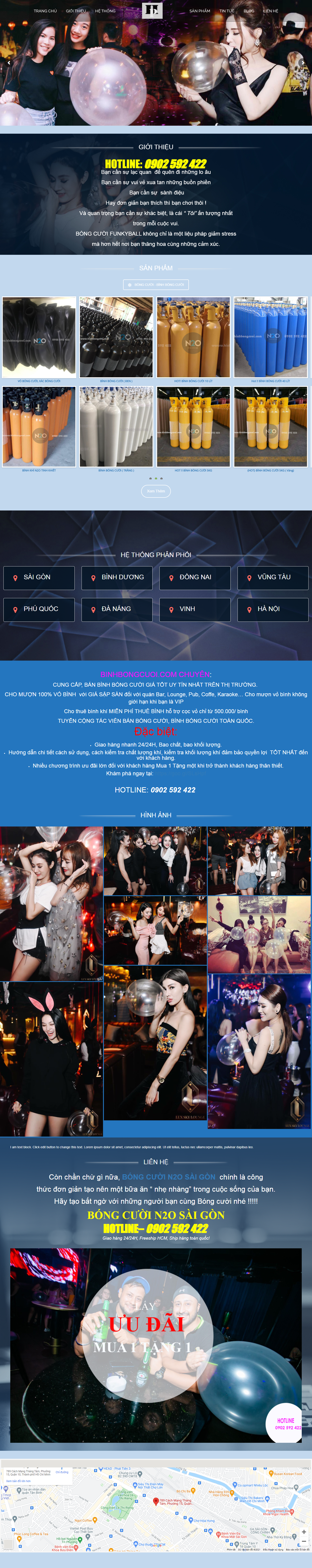 Thiết kế Website web bán bóng cười - binhbongcuoicom