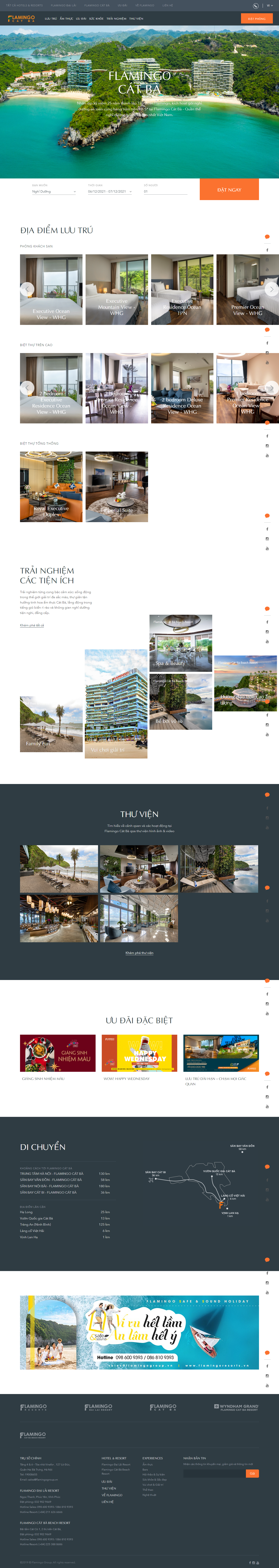 Thiết kế Website web khu du lịch nghỉ dưỡng - flamingoresortsvn