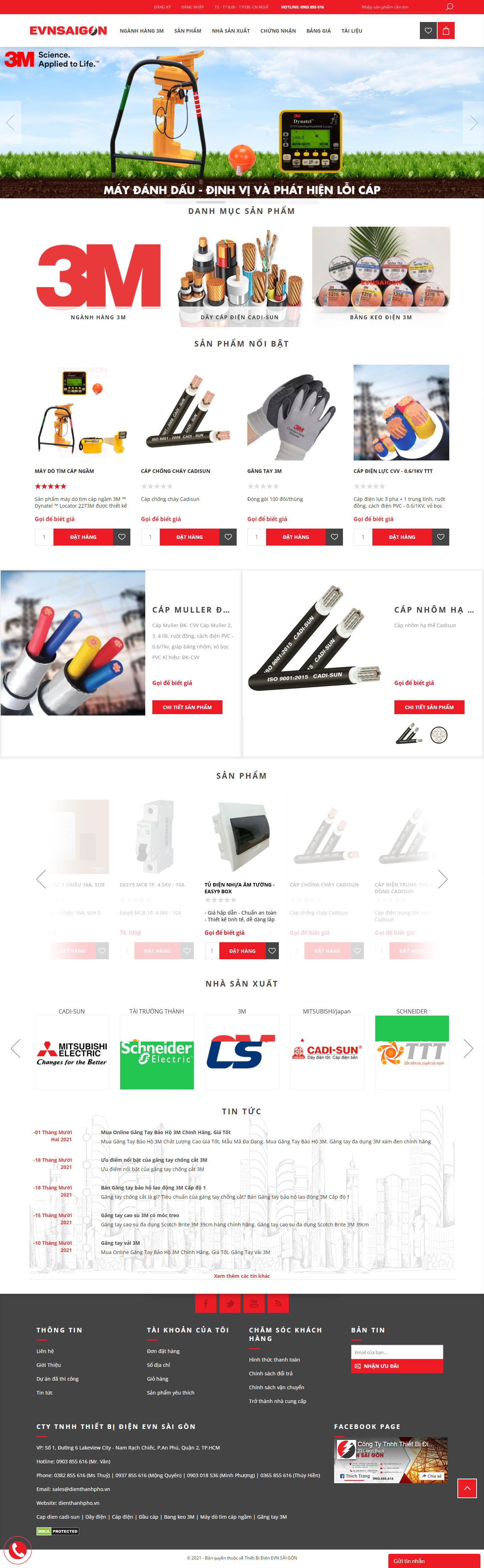 Thiết kế Website web bán tủ cách điện - dienthanhphovn