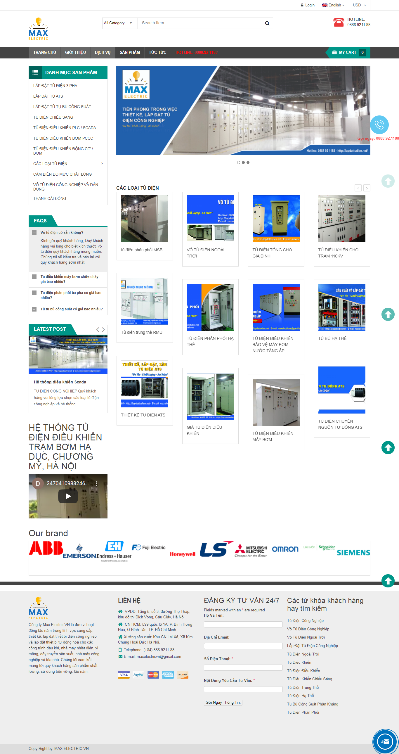Thiết kế Website web bán tủ cách điện - lapdattudiennet