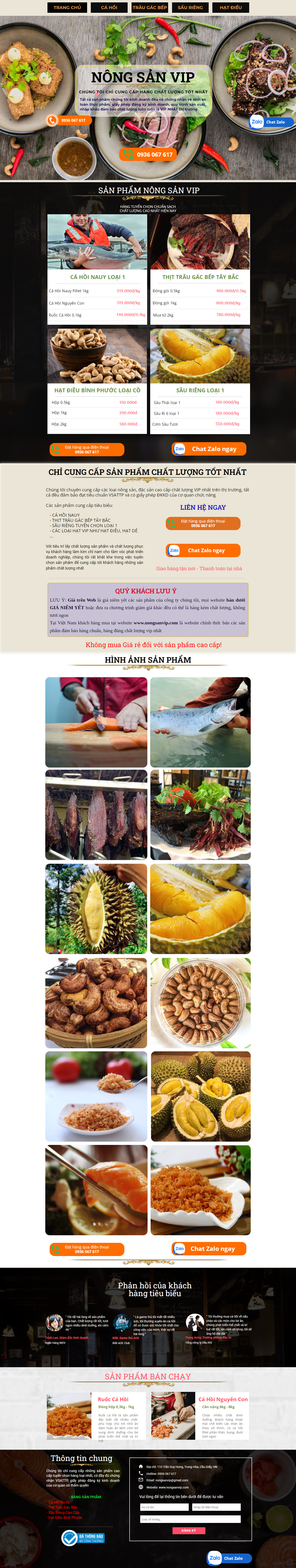 Thiết kế Website web bán trâu gác bếp - wwwnongsanvipcom