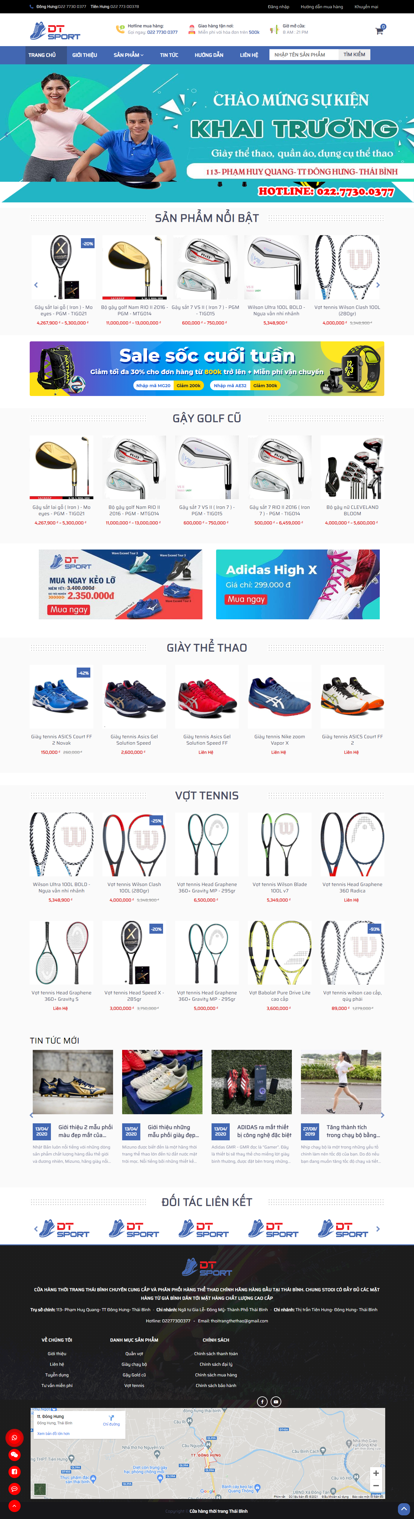 Thiết kế Website web vợt tennis - demo-shopthethaomywebvietnamnet