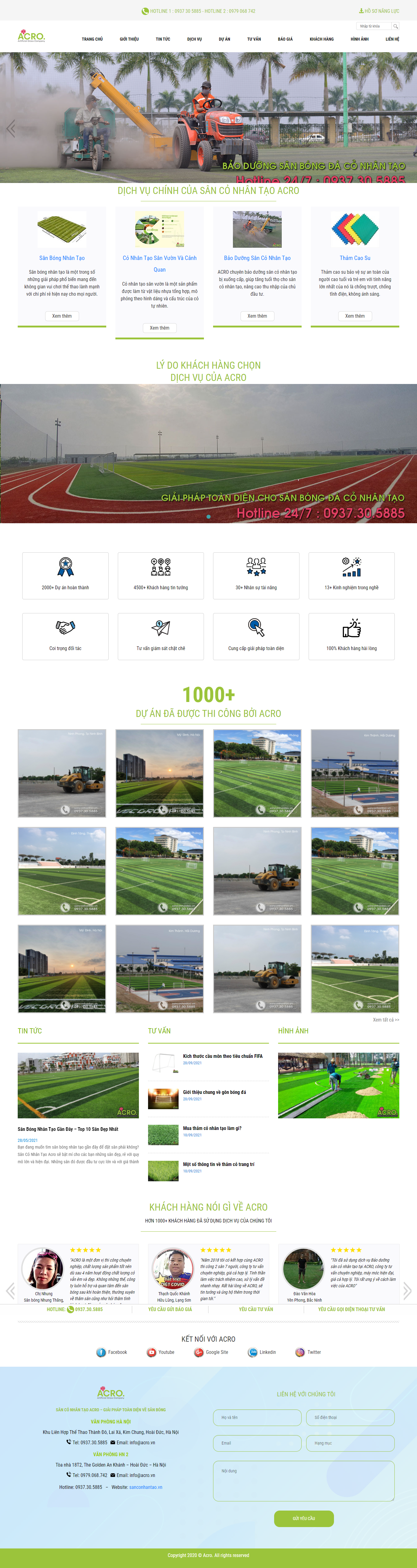 Thiết kế Website web cho thuê sân bóng - sanconhantaovn