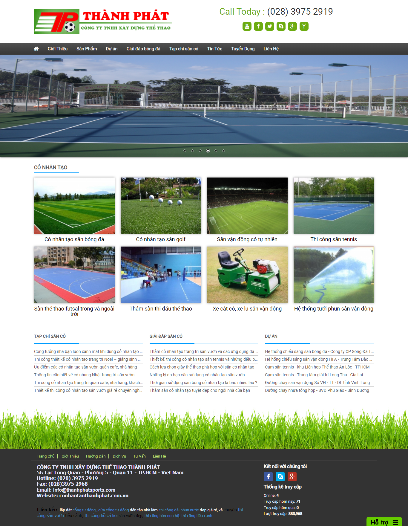 Thiết kế Website web cho thuê sân bóng - conhantaothanhphatcomvn