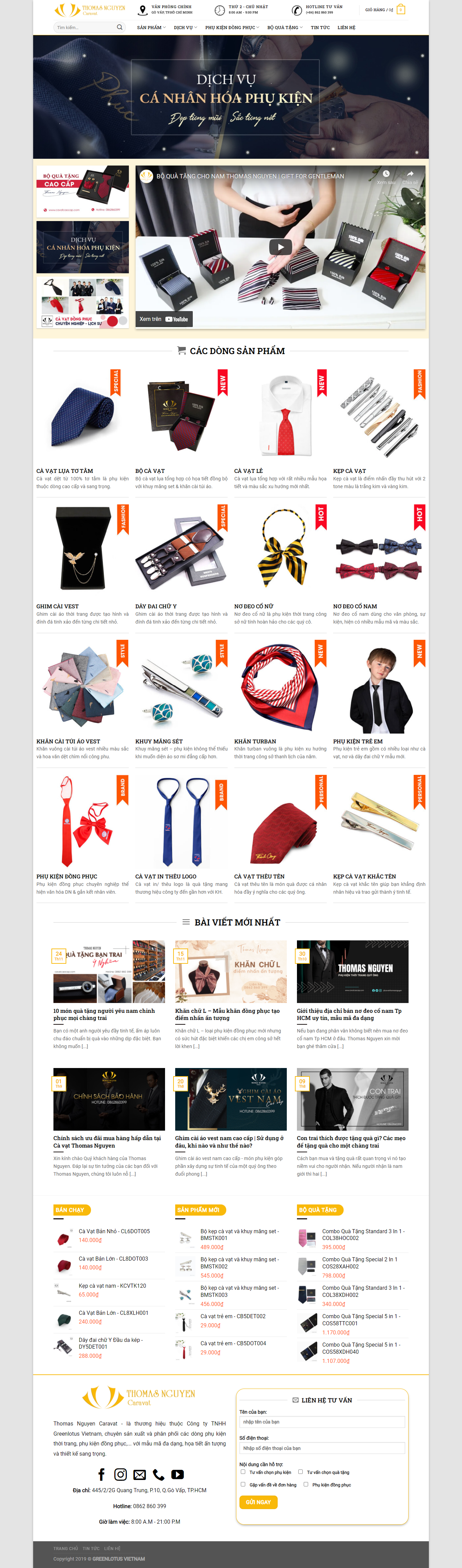 Thiết kế Website web bán nơ - cavatcaocapcom