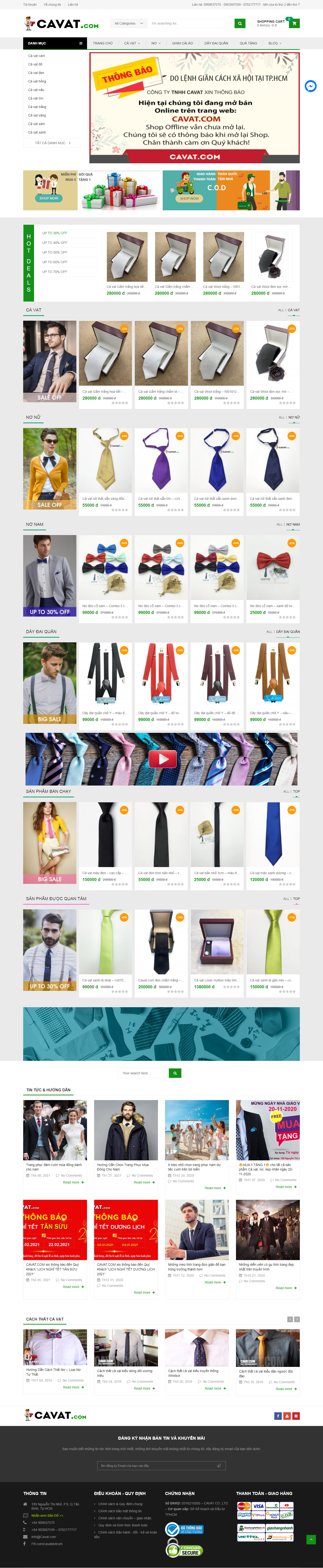 Thiết kế Website web bán nơ - cavatcom