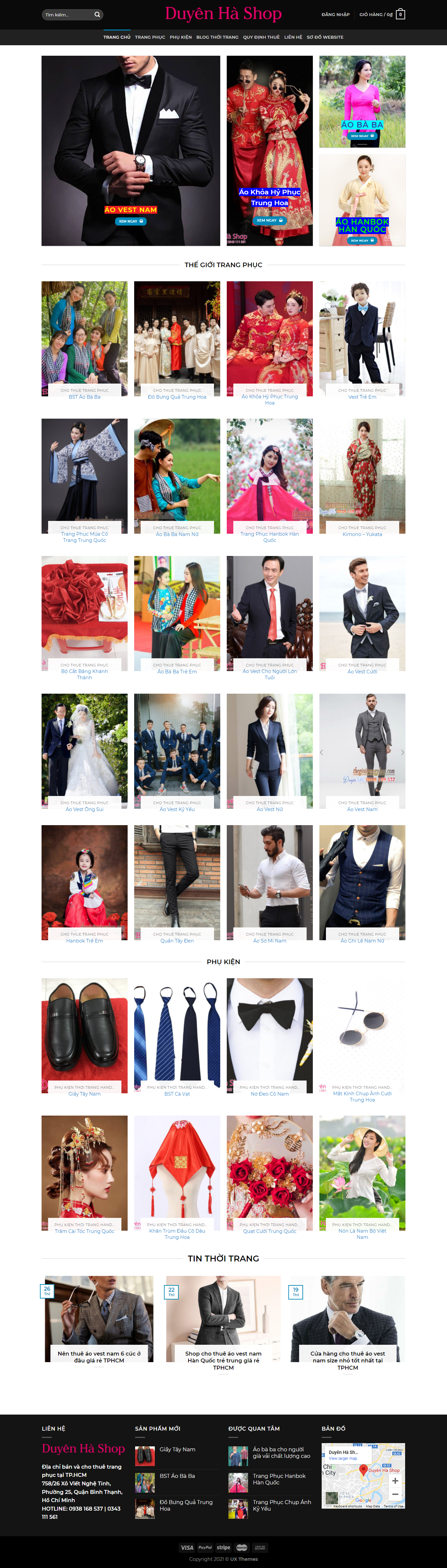 Thiết kế Website web bán nơ - thegioitrangphuccom
