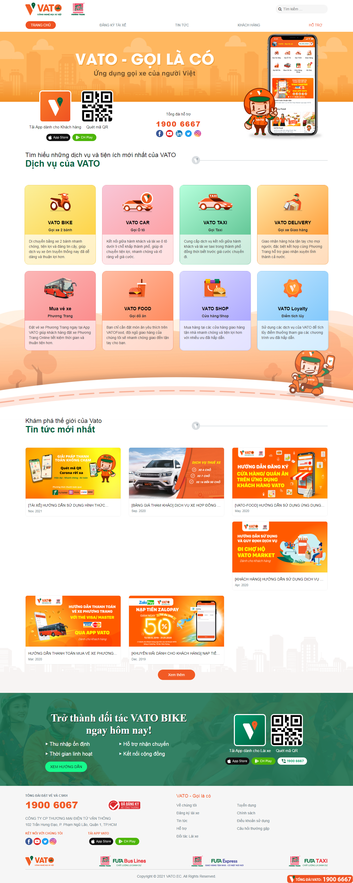 Thiết kế Website web đặt xe taxi - vatovn