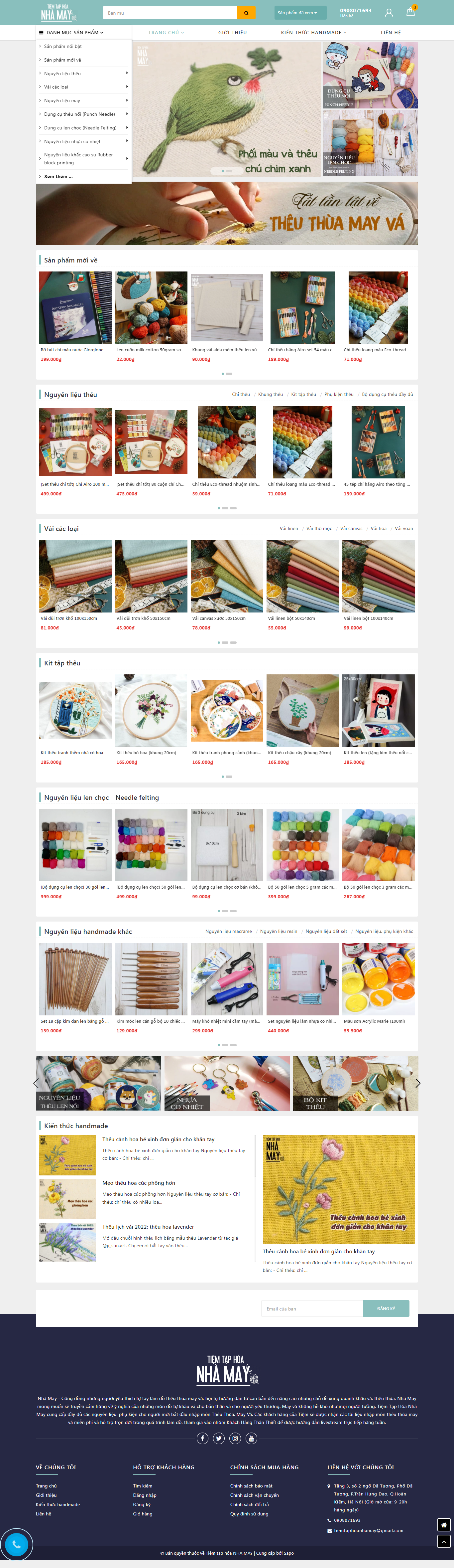 [tiemtaphoanhabap] Thiết kế Website web thêu khăn tay - tiemtaphoanhamayvn