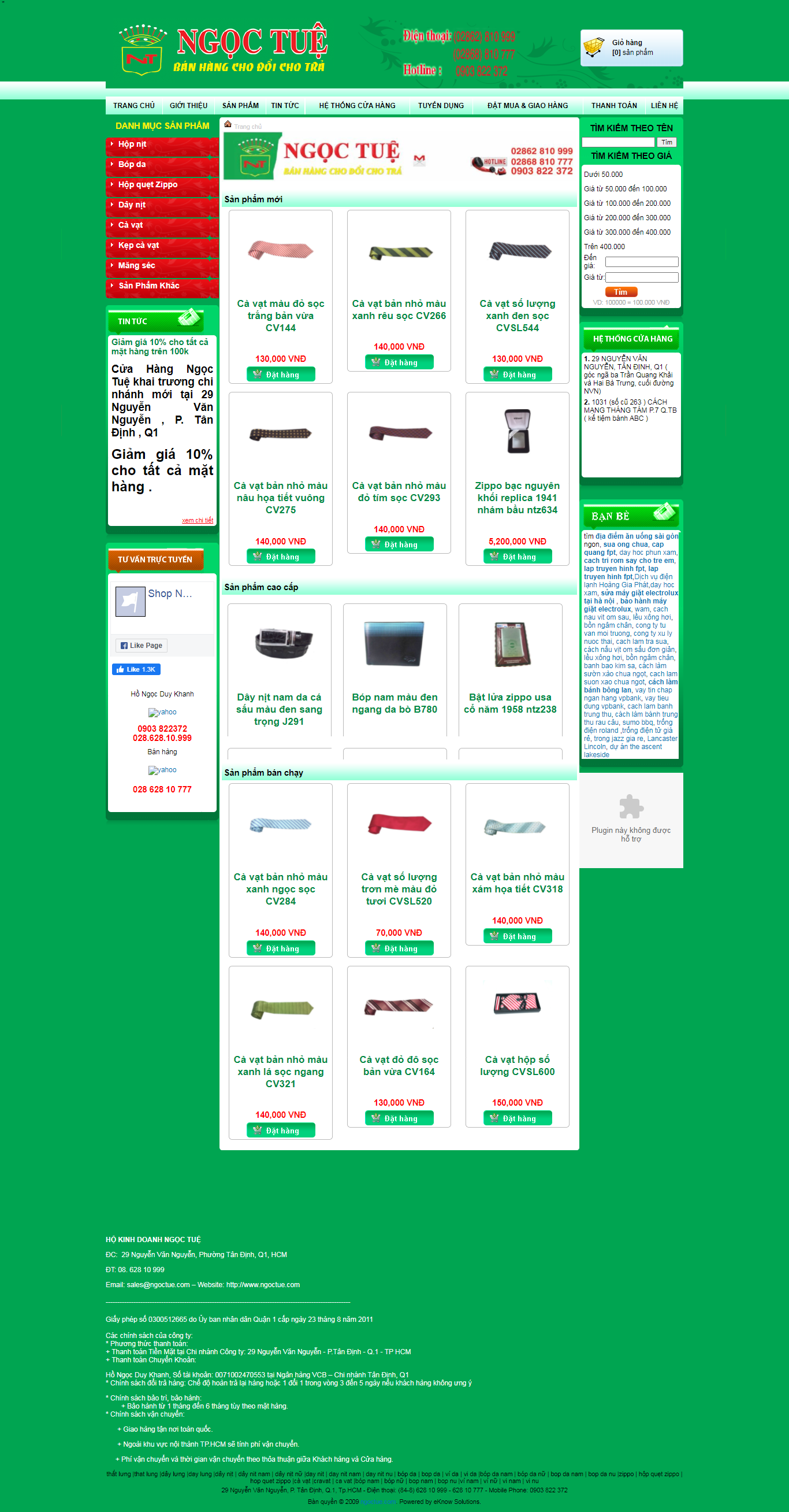 Thiết kế Website web bán nơ - wwwngoctuecom