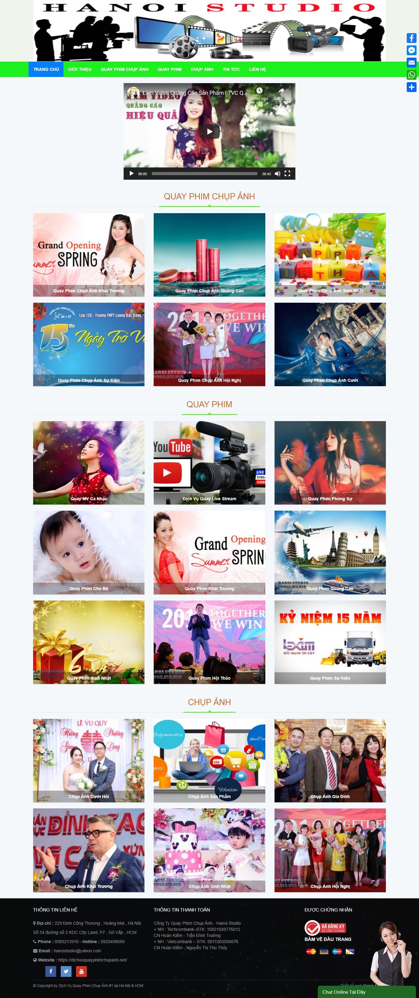 Thiết kế Website web chụp ảnh họp lớp - dichvuquayphimchupanhnet