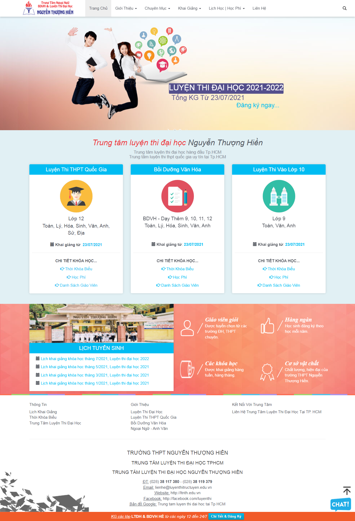 Thiết kế Website web cho trung tâm học thêm - ltntheduvn