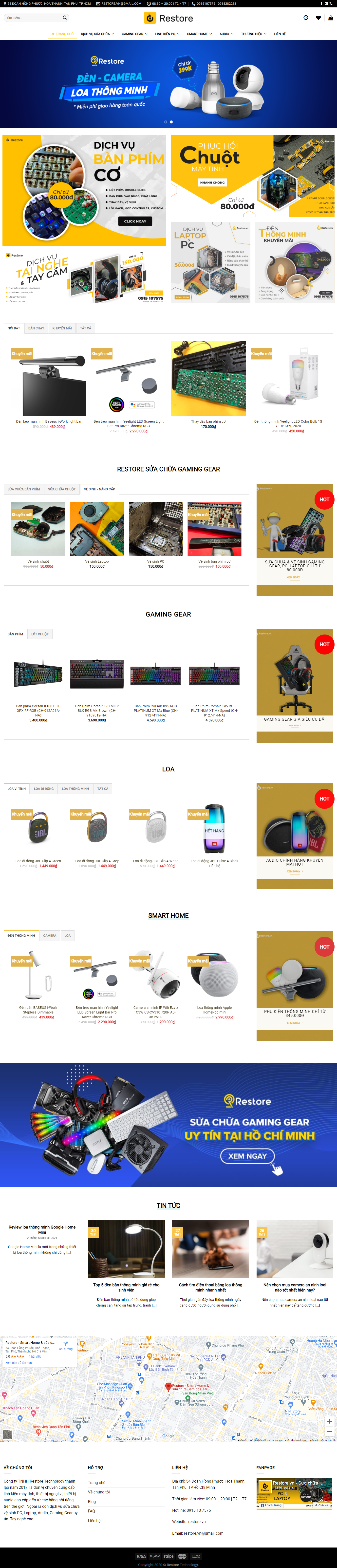 [truongtin] Thiết kế Website web vệ sinh laptop - restorevn