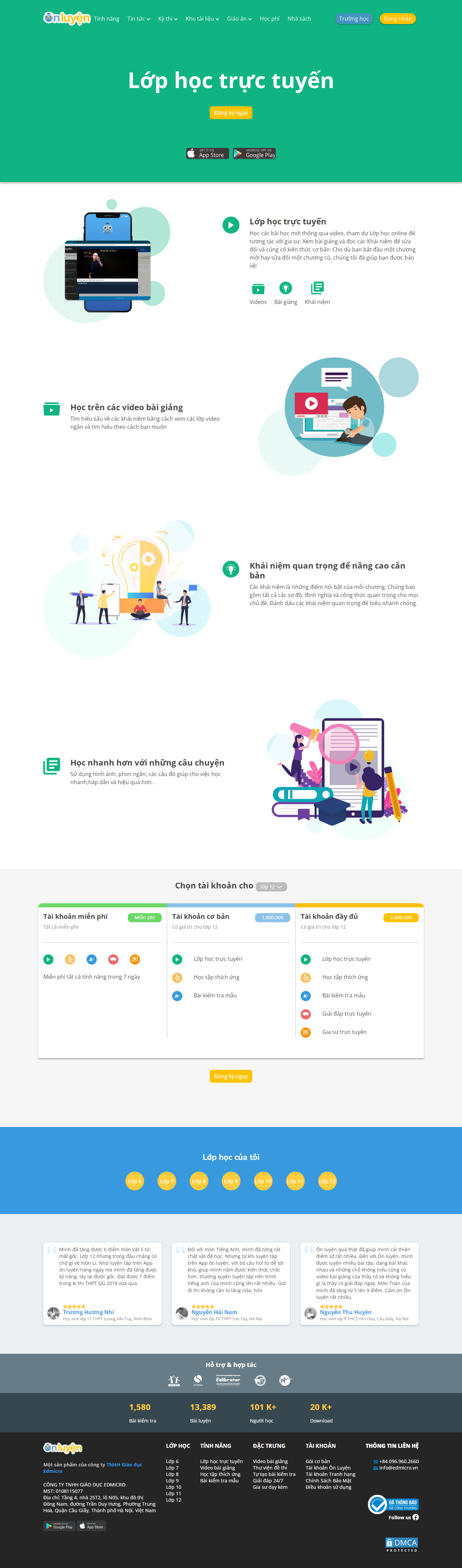 Thiết kế Website web dậy học online - wwwonluyenvn