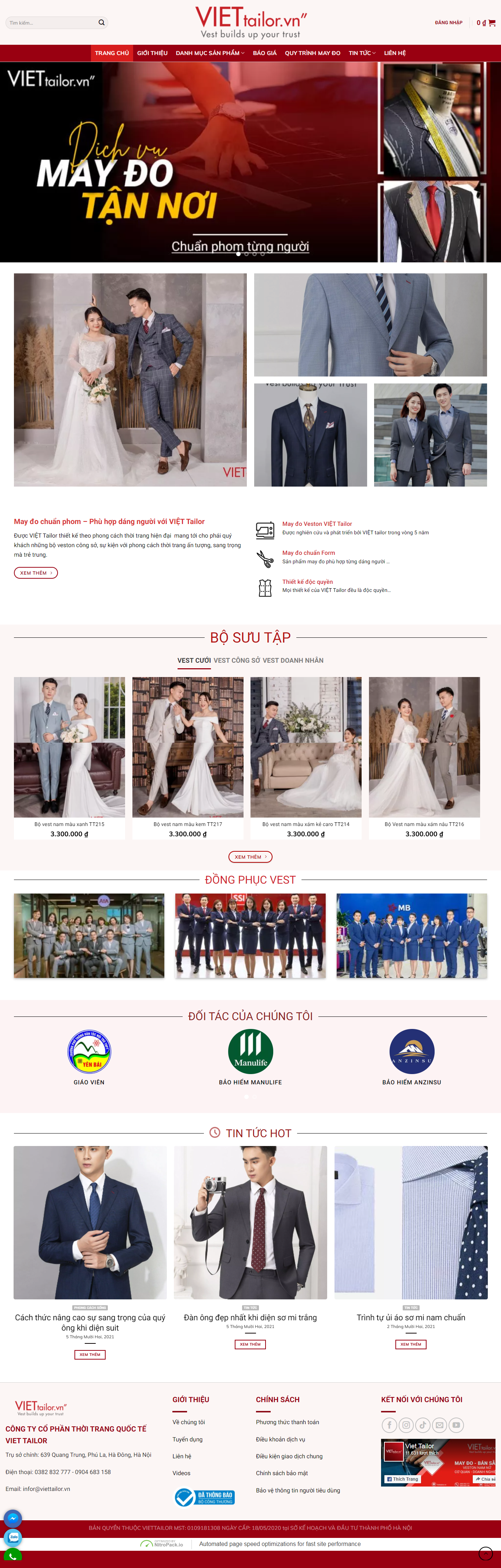 Thiết kế Website web vệ sinh công sở - viettailorvn