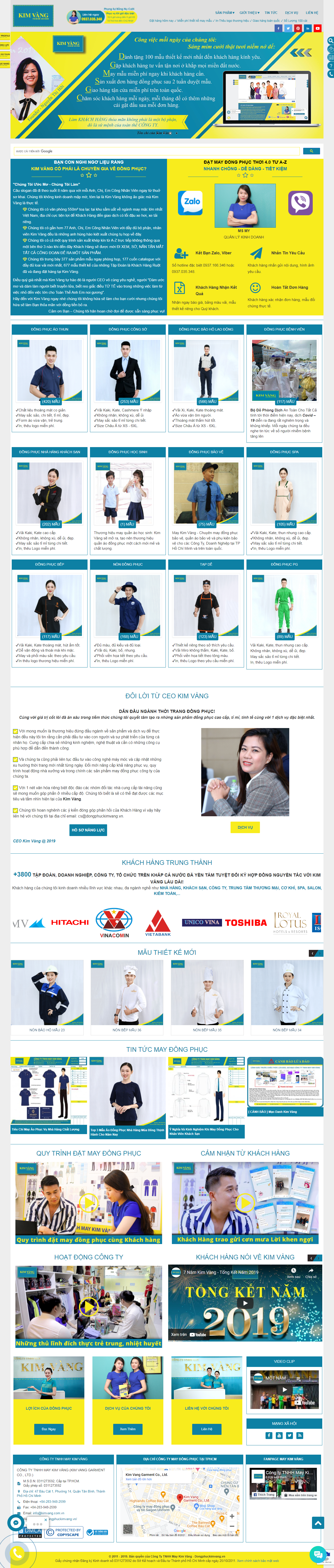 Thiết kế Website web đồng phục học sinh - dongphuckimvangvn