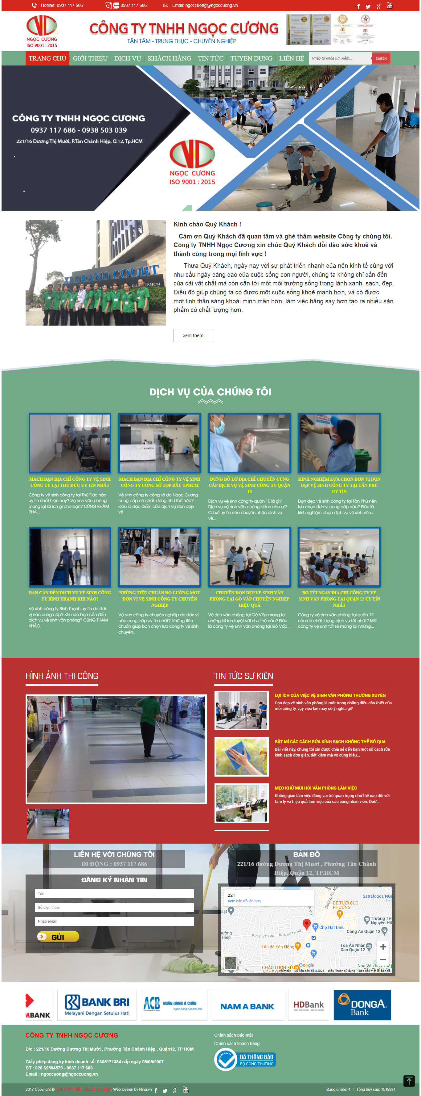 Thiết kế Website web vệ sinh công sở - ngoccuongvn