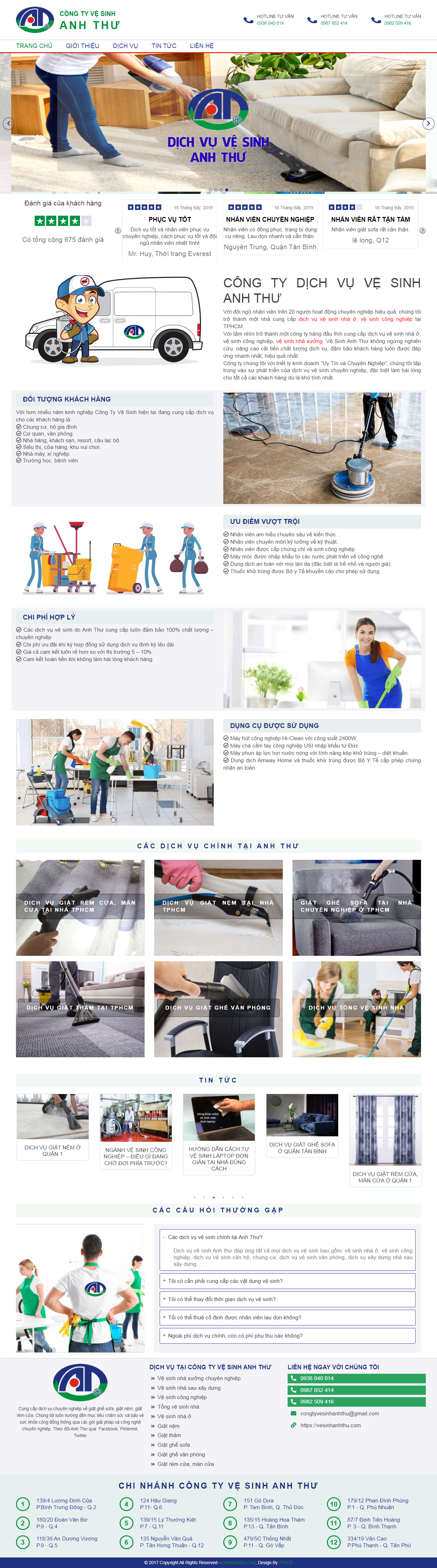 Thiết kế Website web vệ sinh công sở - vesinhanhthucom