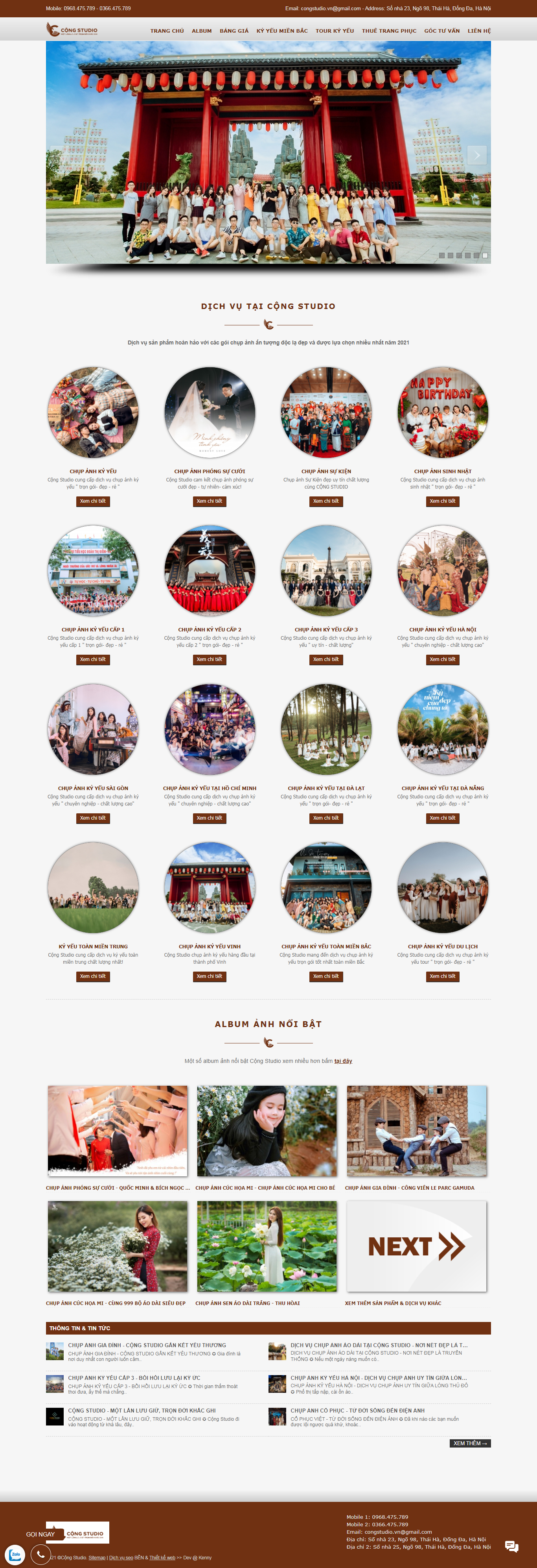 Thiết kế Website web chụp ảnh họp lớp - congstudiovn