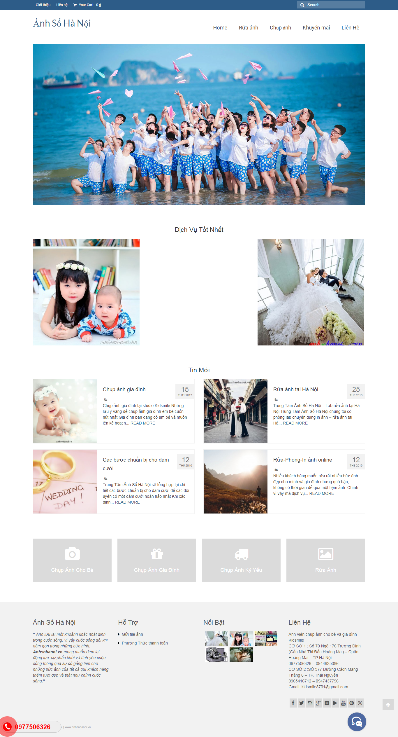 Thiết kế Website web chụp ảnh họp lớp - anhsohanoivn