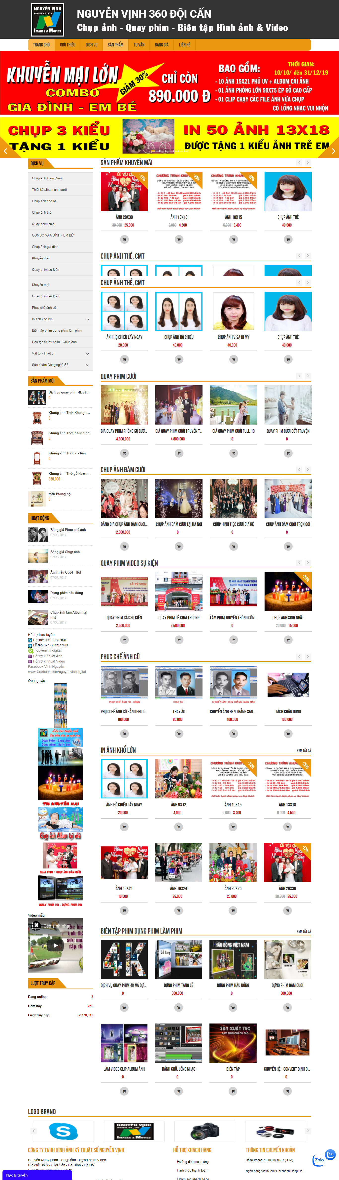 Thiết kế Website web chụp ảnh thẻ - nguyenvinhdigitalcom