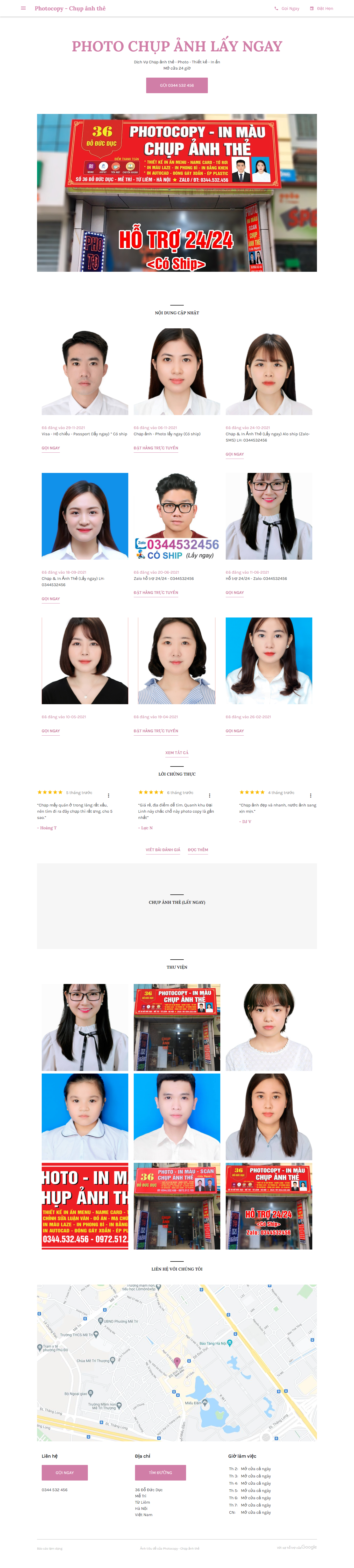 Thiết kế Website web chụp ảnh thẻ - photochupanhbusinesssite