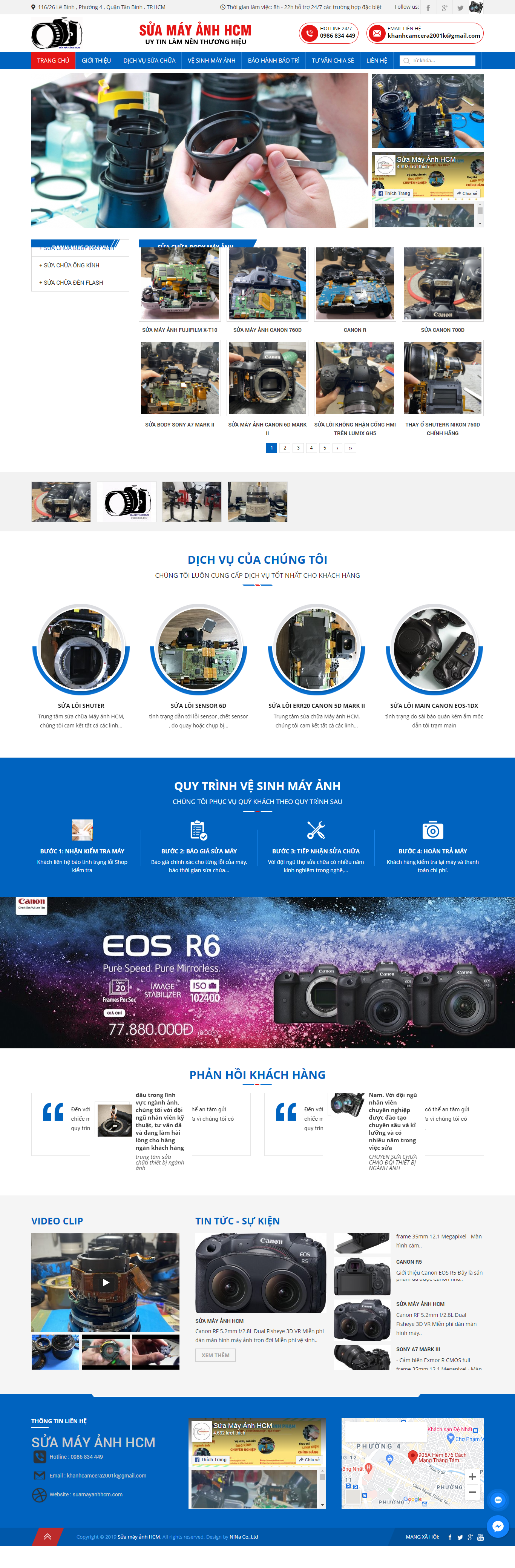Thiết kế Website web sửa máy ảnh - suamayanhhcmcom