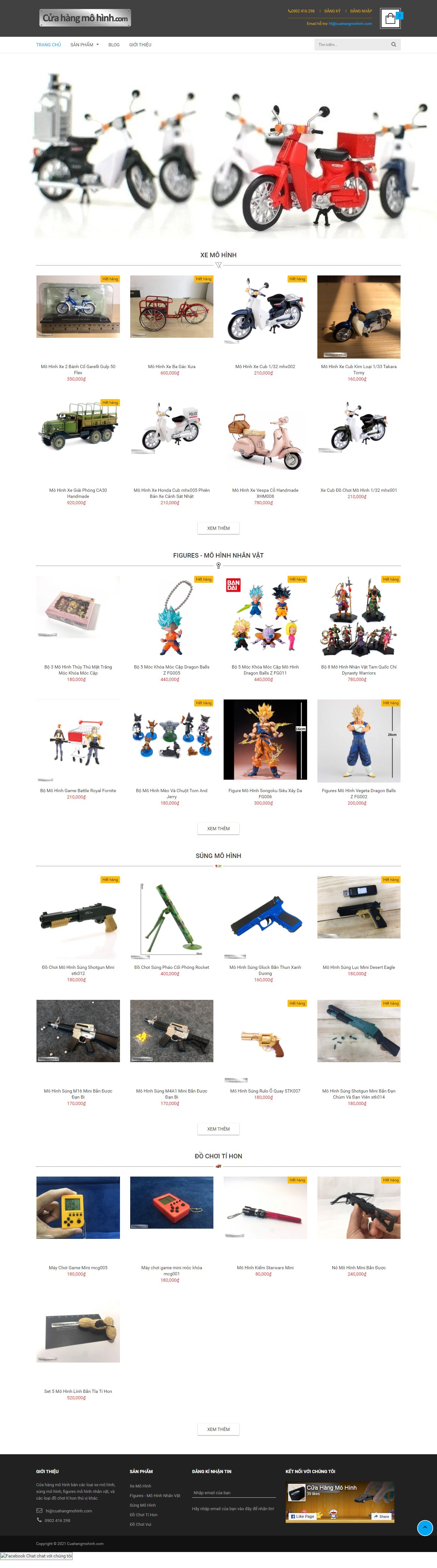 Thiết kế Website web súng mô hình - wwwcuahangmohinhcom