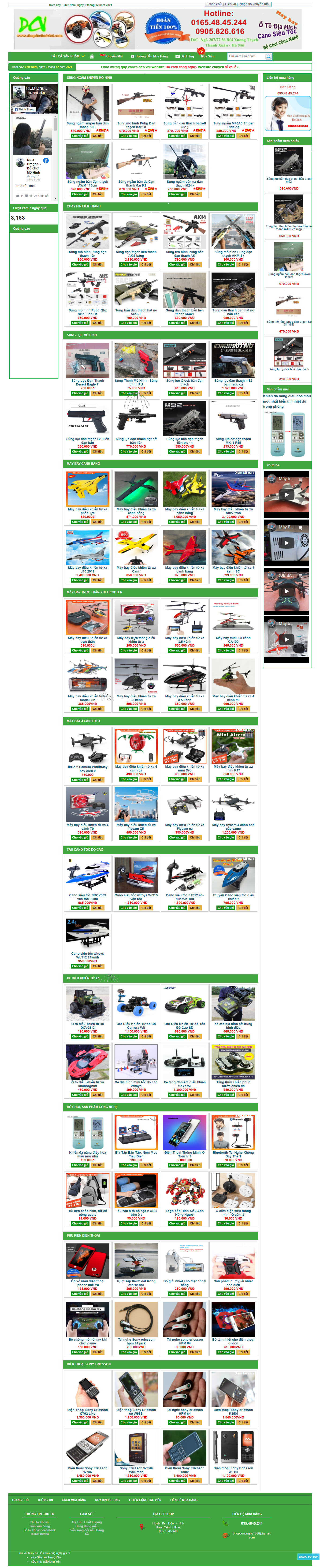 Thiết kế Website web đồ chơi mô hình - wwwshopdochoivietcom