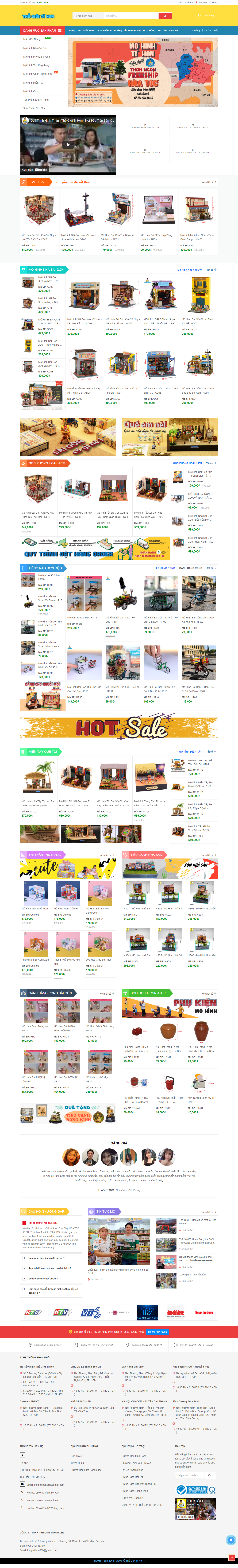 Thiết kế Website web đồ chơi mô hình - wwwthegioitihoncomvn