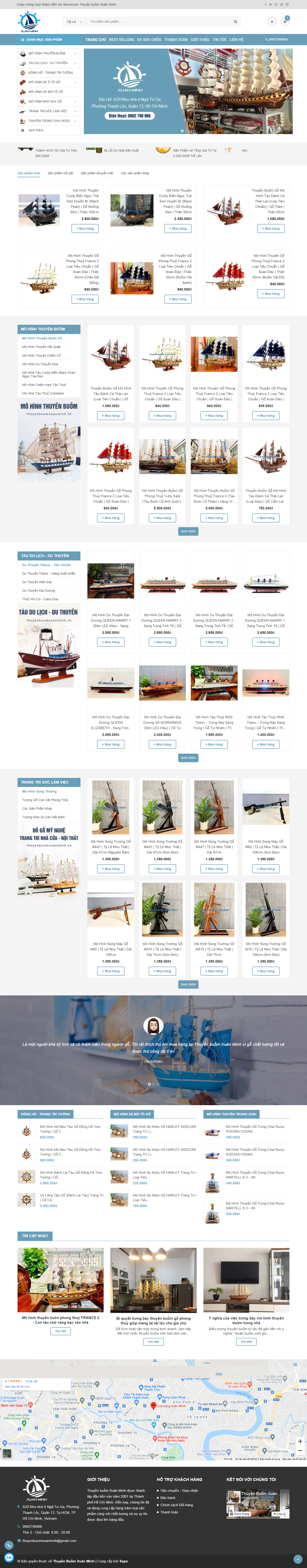 Thiết kế Website web đồ chơi mô hình - thuyenbuomxuanminhvn