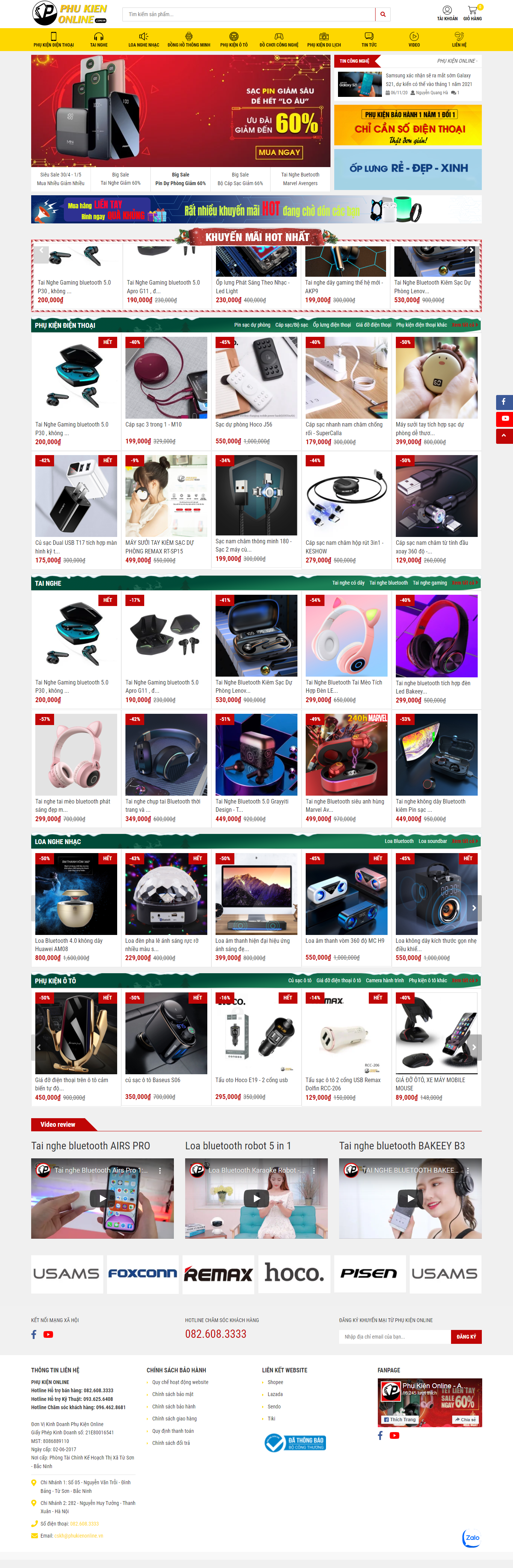 Thiết kế Website web phụ kiện chơi game - phukienonlinecomvn