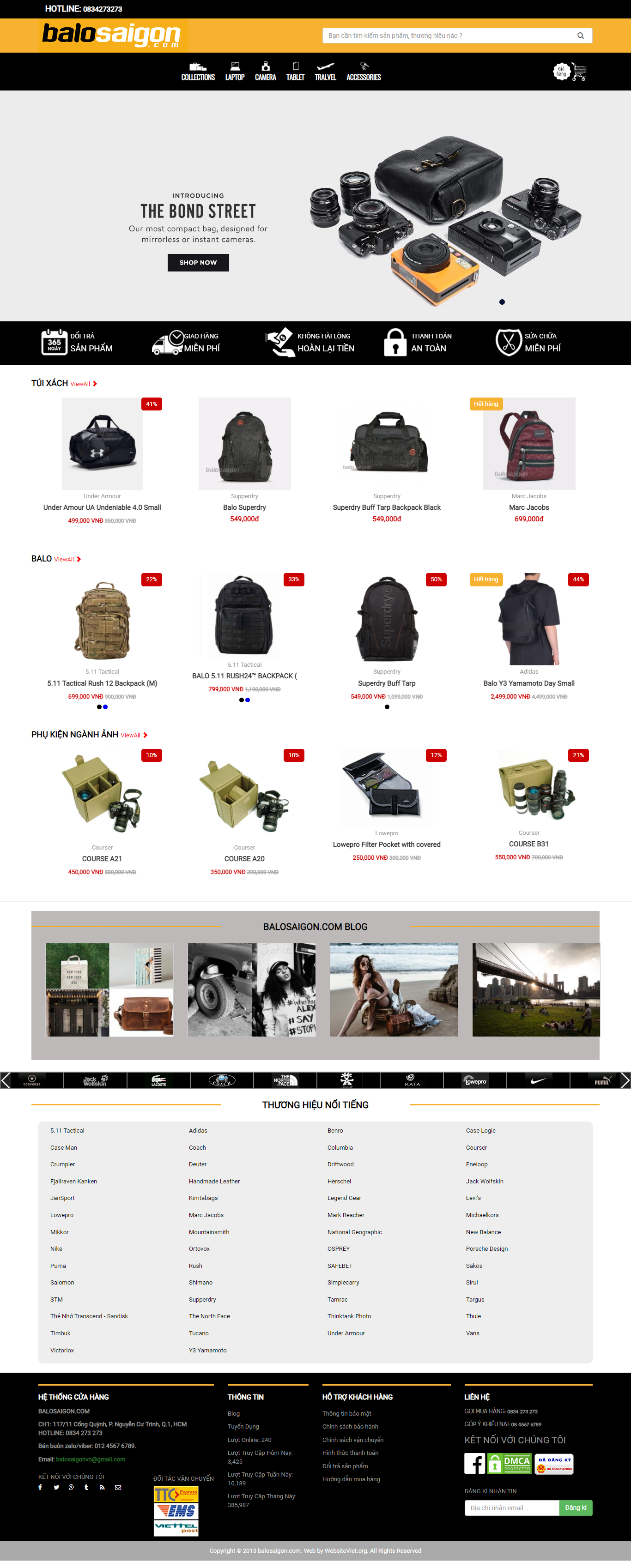 Thiết kế Website web bán balo - balosaigoncom