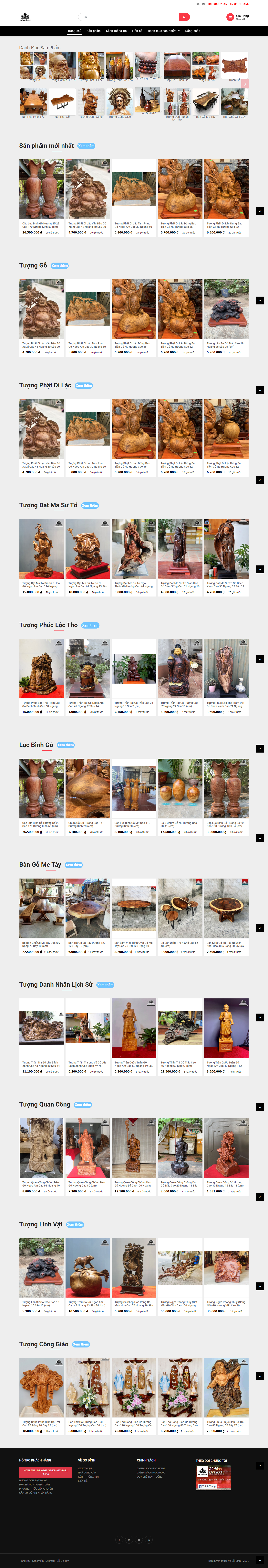 Thiết kế Website web tạc tượng - godinhcom