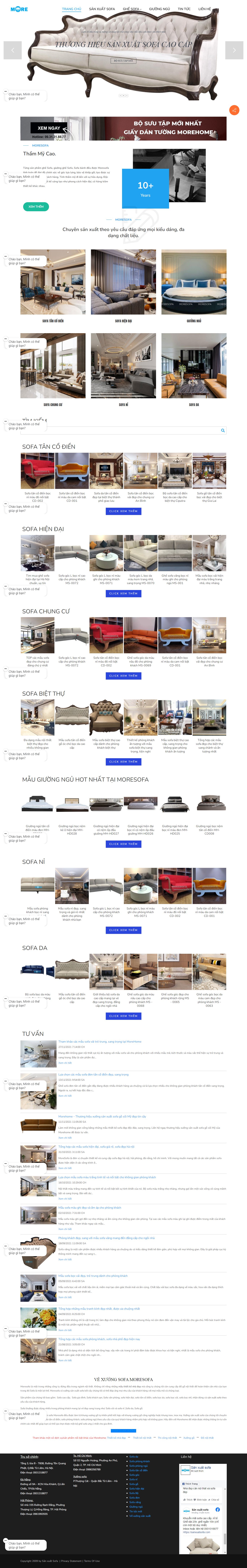 Thiết kế Website web bán sofa - sanxuatsofacom