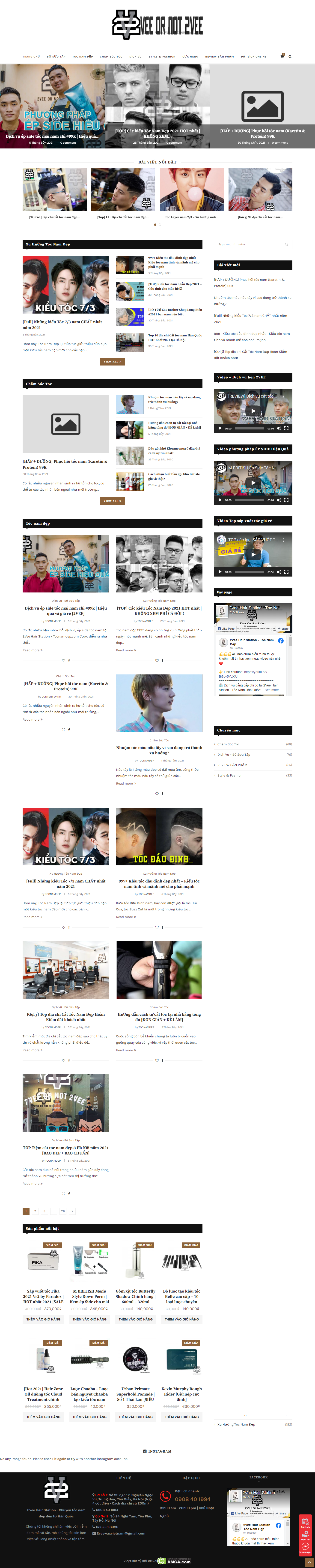 Thiết kế Website web cắt tóc - tocnamdepcom