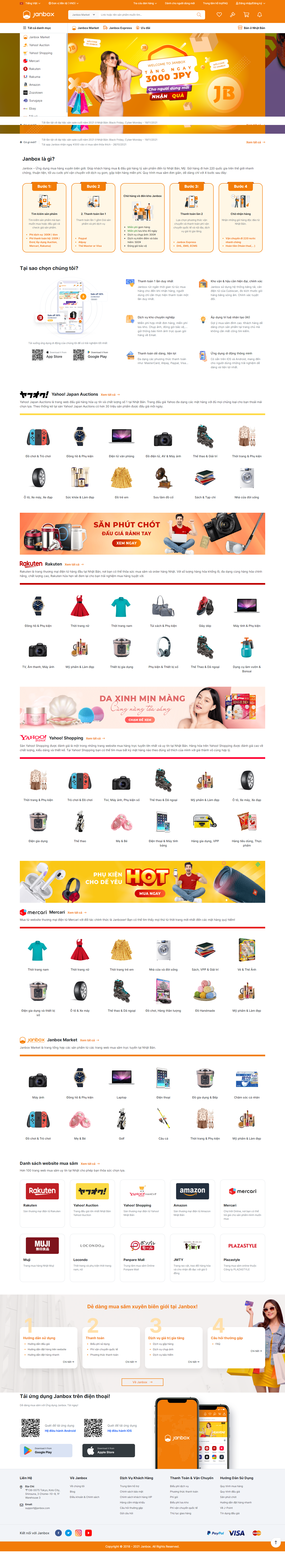 Thiết kế Website web mua hộ hàng nhật - janboxcom