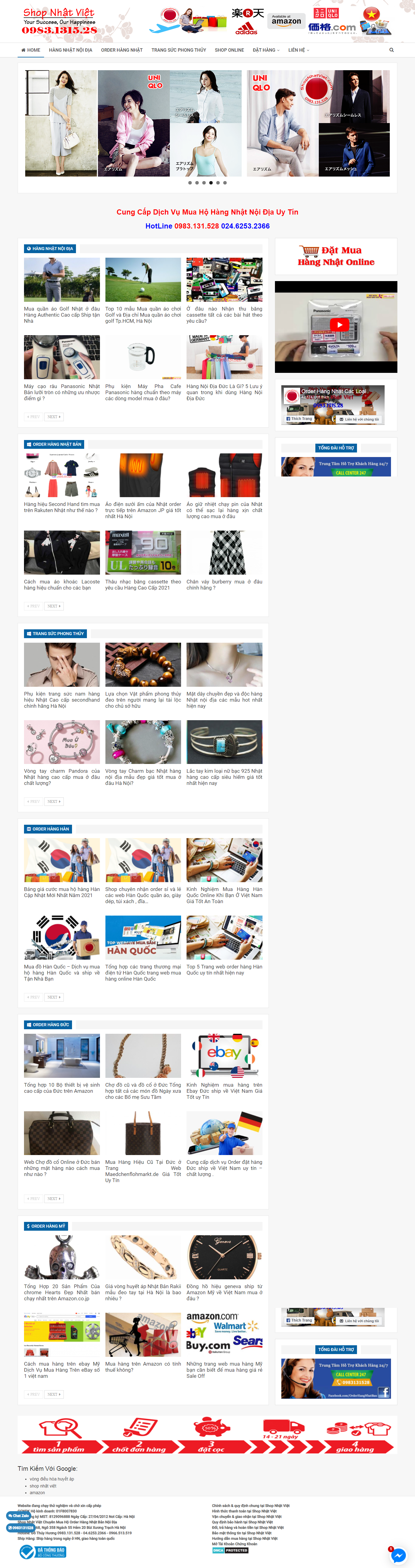 Thiết kế Website web mua hộ hàng nhật - shopnhatvietcom