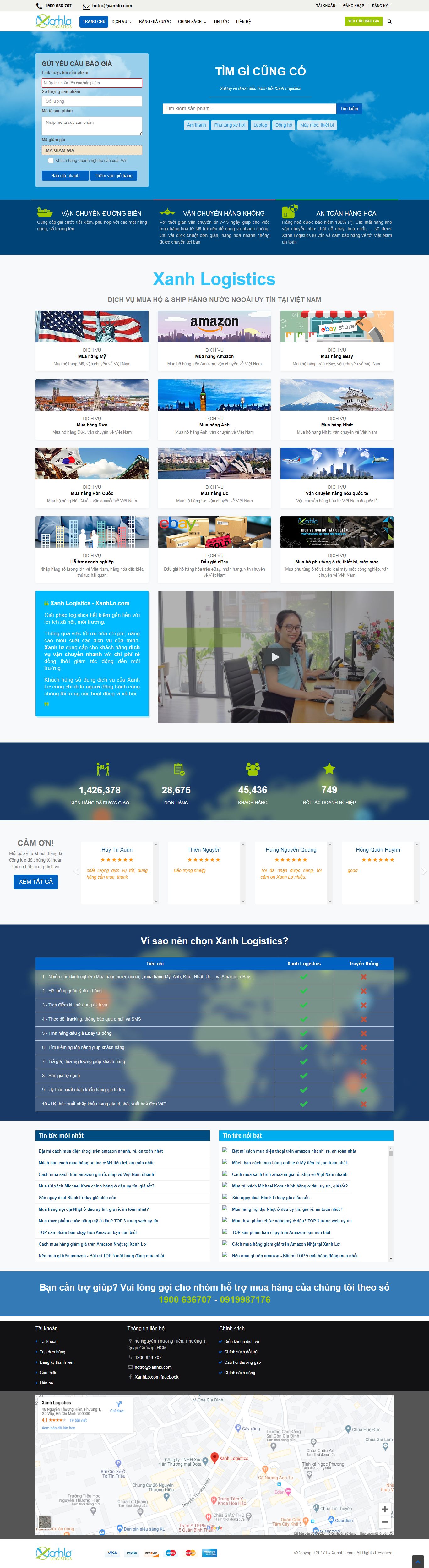 Thiết kế Website web mua hộ hàng nhật - xanhlocom