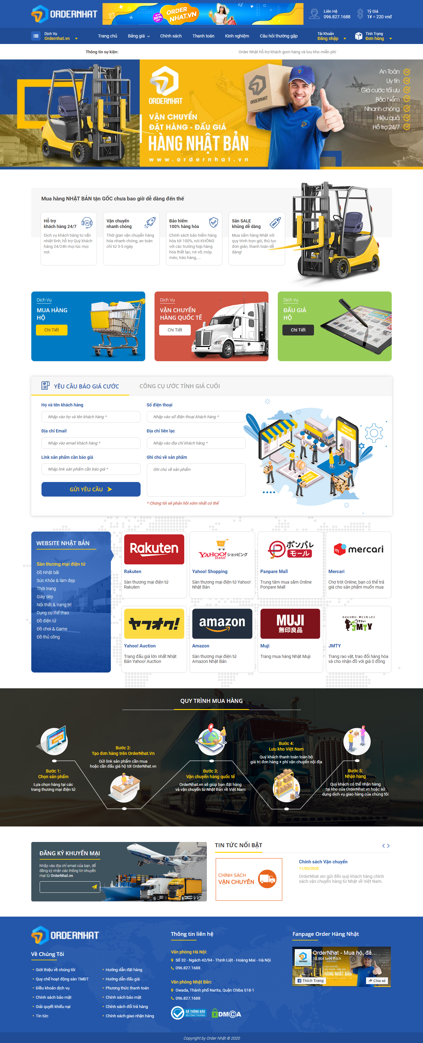 Thiết kế Website web mua hộ hàng nhật - ordernhatvn