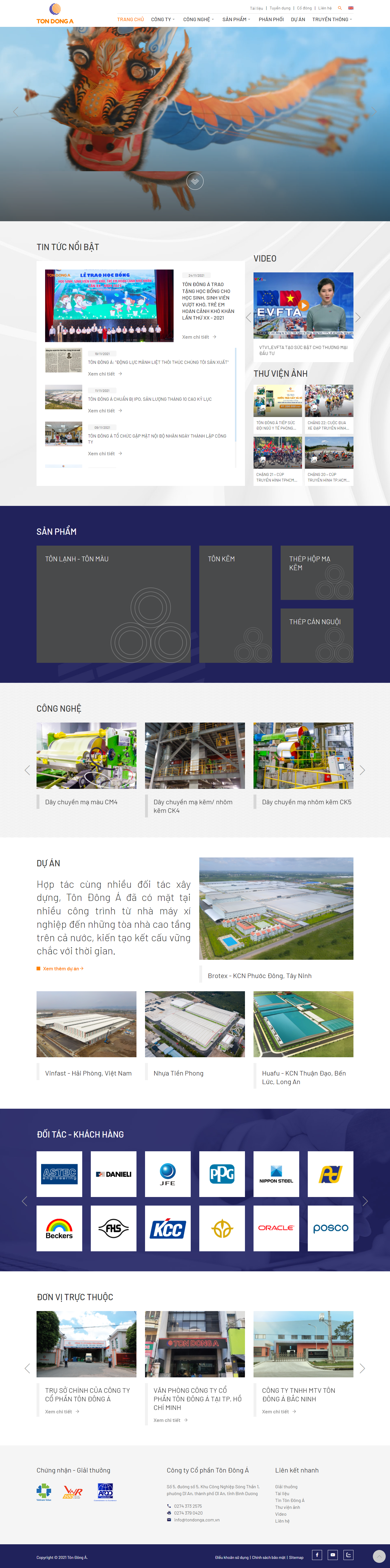 Thiết kế Website web bán tôn - wwwtondongacomvn