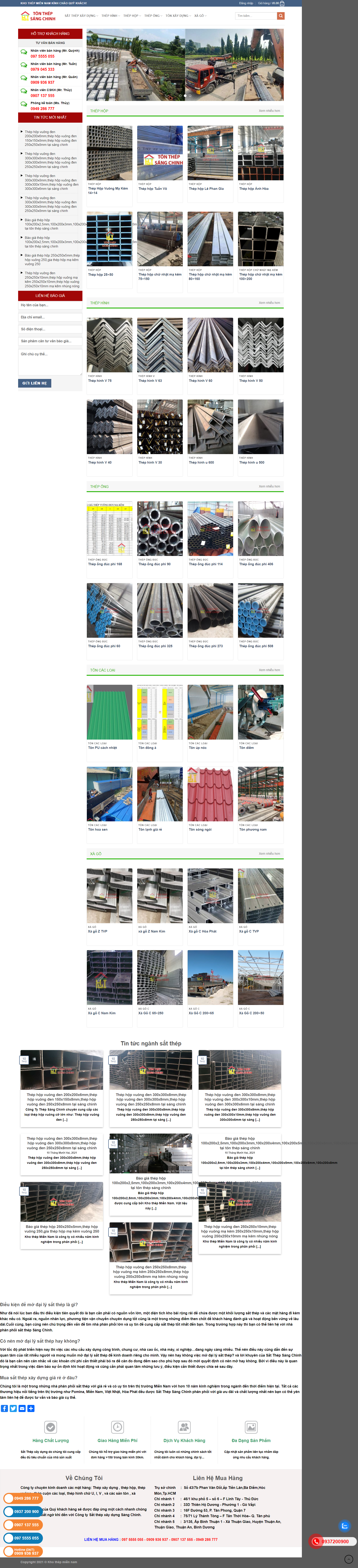 Thiết kế Website web bán tôn - khothepmiennamvn