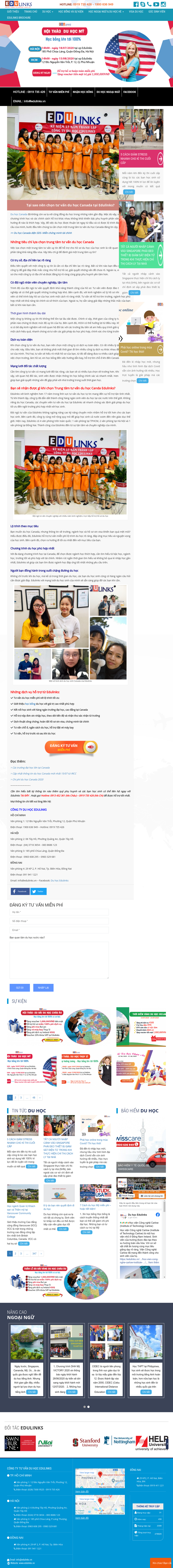 Thiết kế Website Web du học việc làm - edulinks.vn
