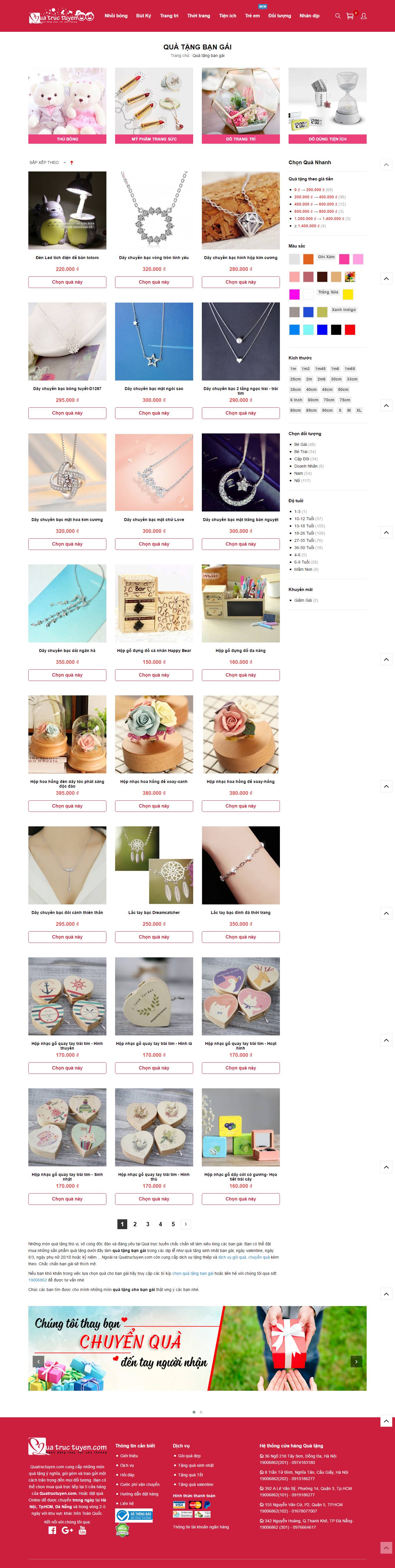 Thiết kế web quà tặng bạn gái đẹp, chuyên nghiệp chuẩn SEO